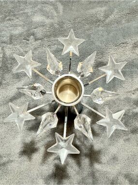 Swarovski Clear Crystal Starburst Candle Holder